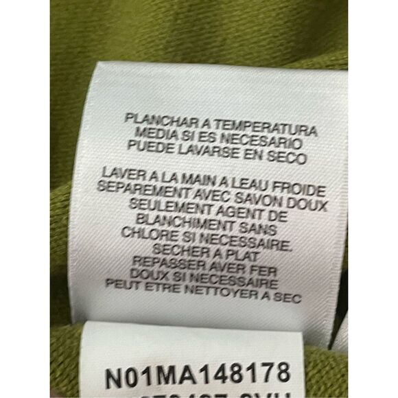 Jones New York Silk Tee Olive Green Knit Stretch Crewneck Short Sleeve M - Picture 7 of 7
